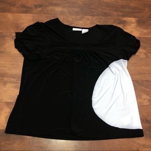 Black and White Blouse